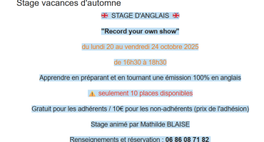 Stage foyer automne 2025